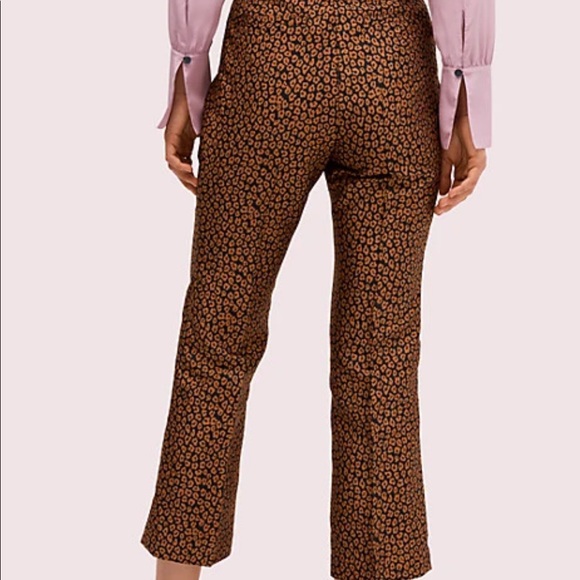 Kate Spade flora leopard jacquard pant- size 2 - Picture 3 of 4